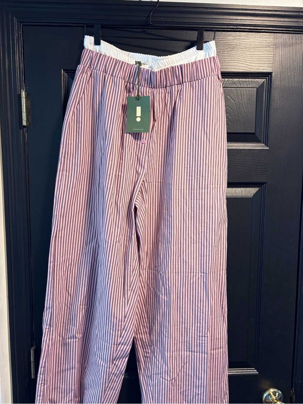 Daily Drills Mocha & Taffy Striped Wide-Leg Pants